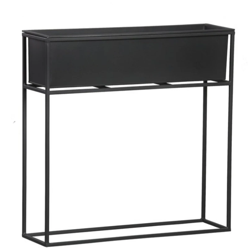 

Garden Black Flower Iron planter Tray used outdoors