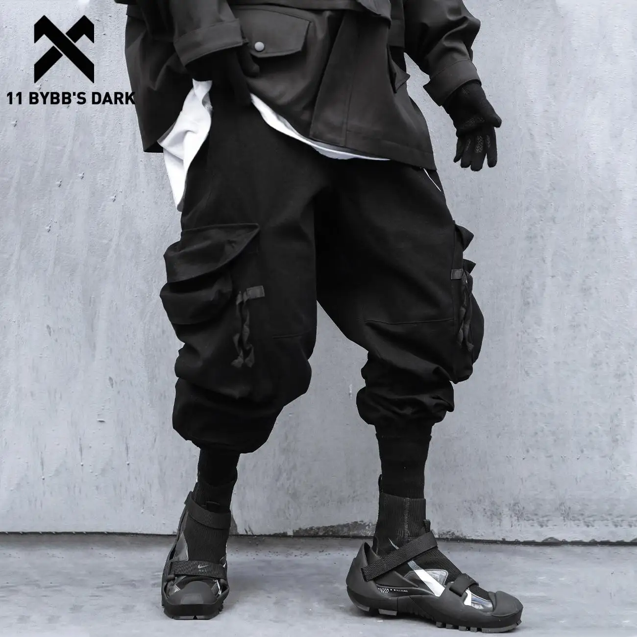 11 BYBB'S DARK Men Joggers Techwear Cargo Sweatpants Hip Hop Multi-Pocket Casual Loose Trousers Pants Black Streetwear 2022SS |