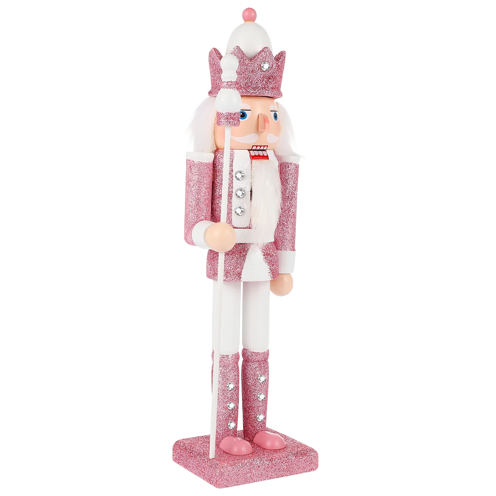 

Christmas Nutcracker Traditional Wooden Pink Nutcracker Ornament Holiday Nutcracker Soldier Figure Christmas Advent Nutcrackers