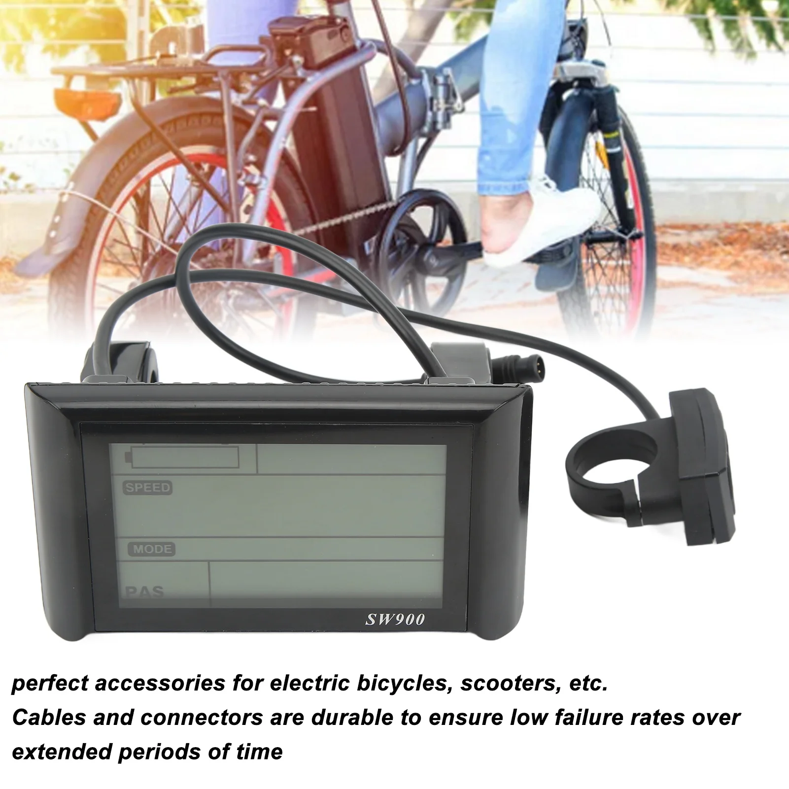 Display LCD Per Bici Elettrica SW900 - Universale 24V-60V, Impermeabile, Sostituzione Facile