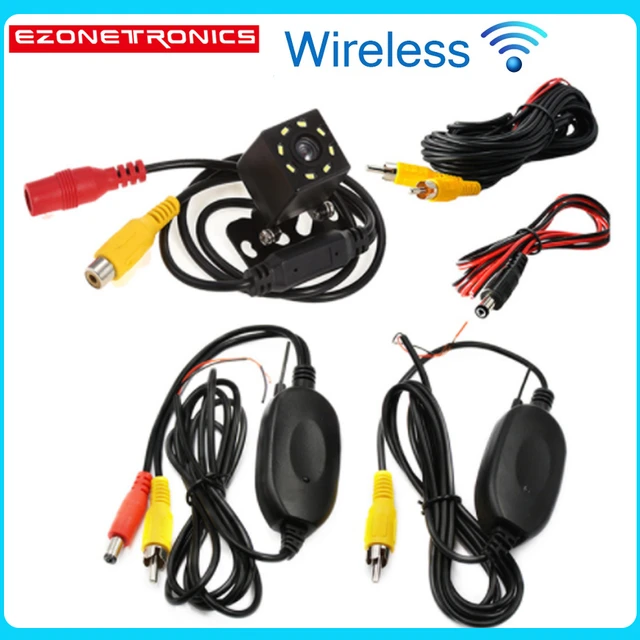 Kit de câblage sans fil pour caméra de recul de voiture, émetteur et  récepteur, caméras de véhicule, Wi-Fi, 2.4GHz, DC 12V - AliExpress