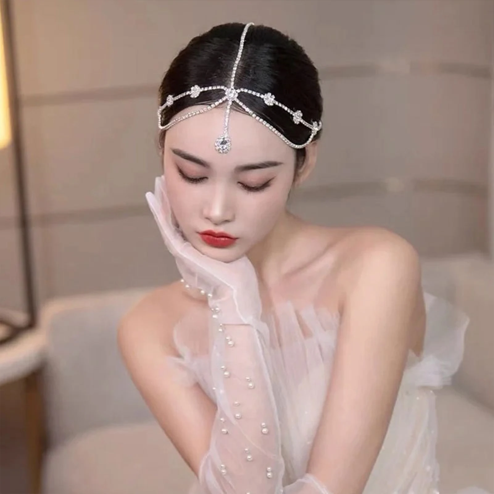 여성용 헤어밴드 머리 장식, 고급스러운 드롭 클로 체인 액세서리, 어머니 딸 친구
