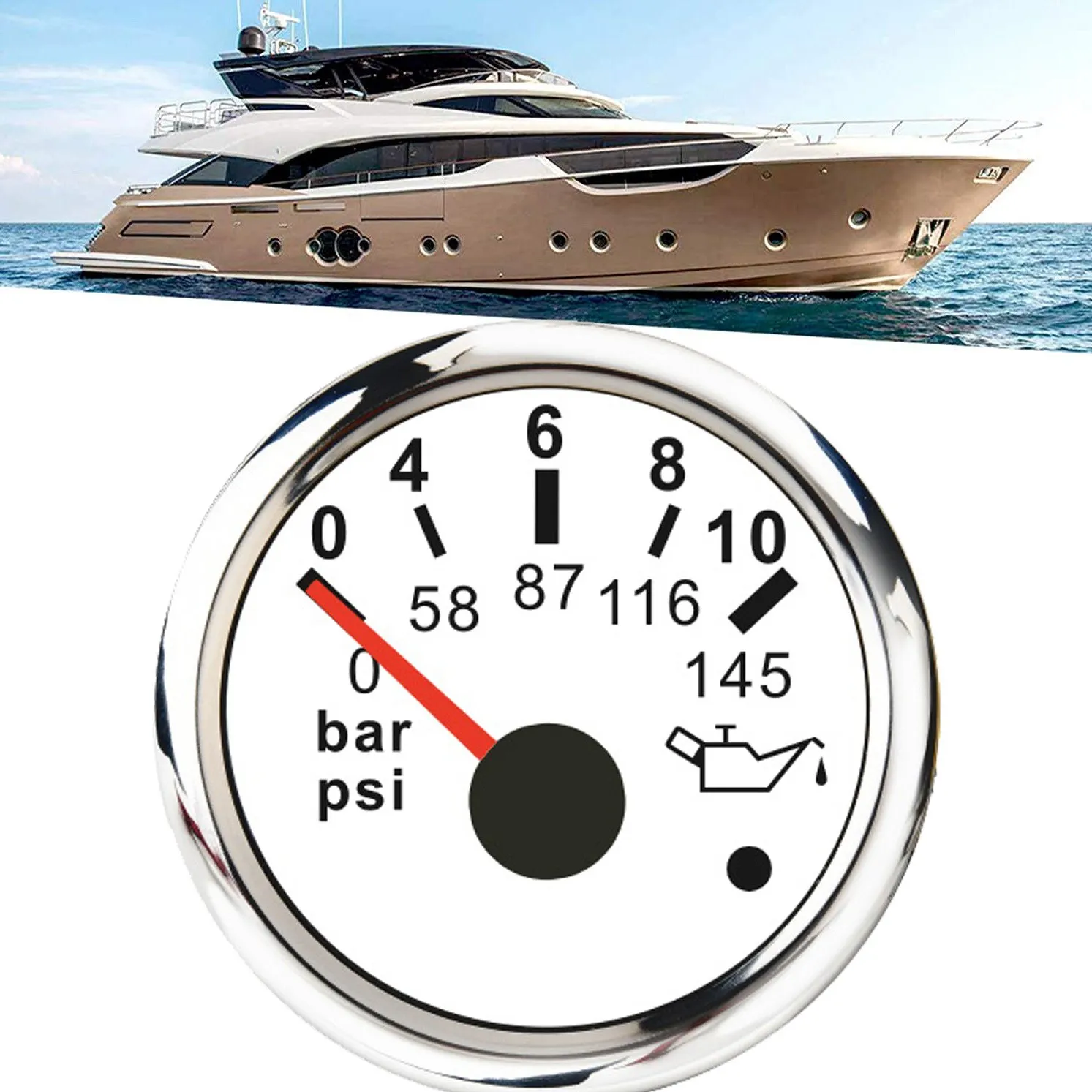  з ǥñ 跮  Ʈ ڵ , ˶ , 52mm , 0-5Bar 0-73Psi