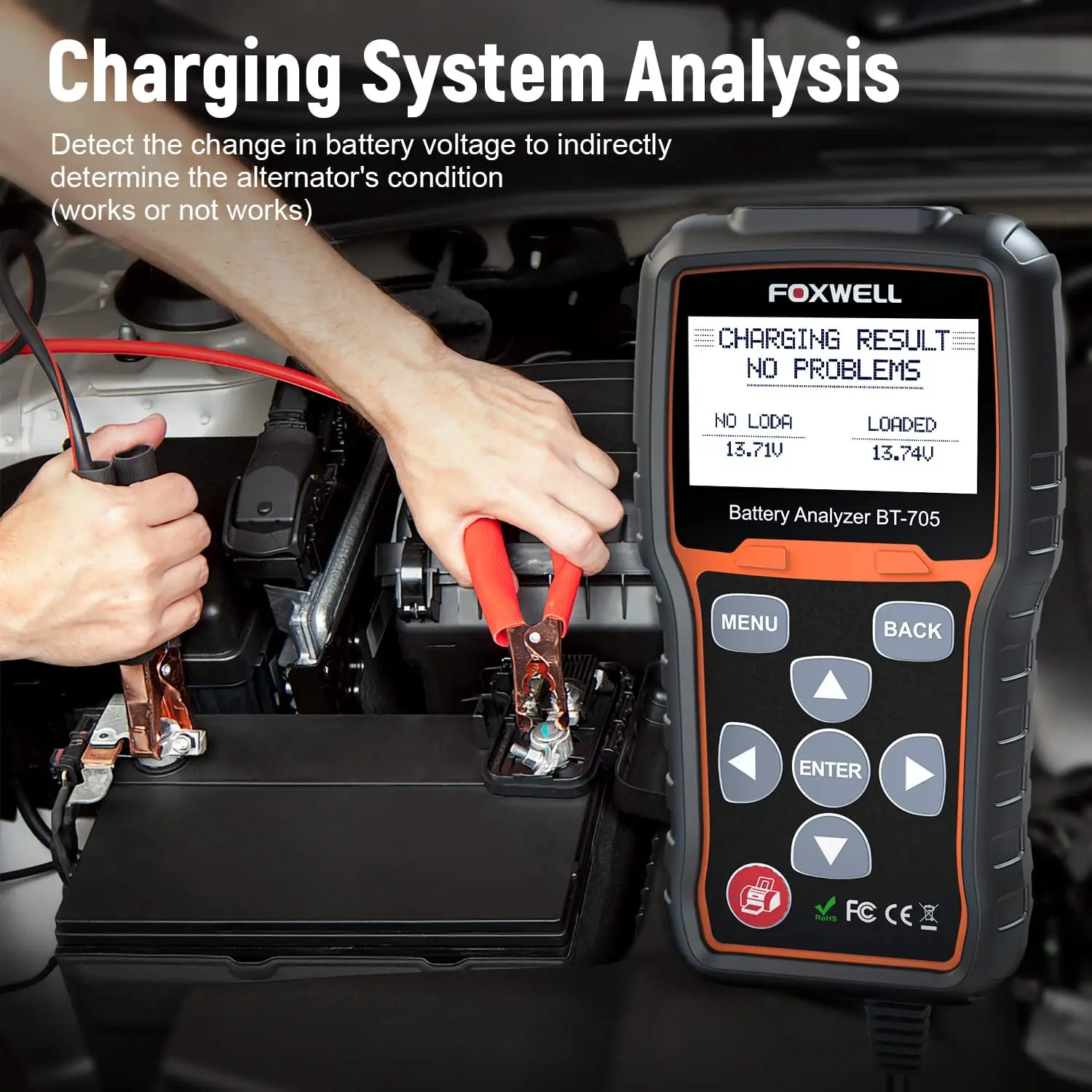 Auto Batterie Tester 12v Auto Auto Batterie Last Tester auf Kurbelsystem  und Ladesystem Scan Tool Batterie Tester Automotive für Autos / SUVS /  Licht