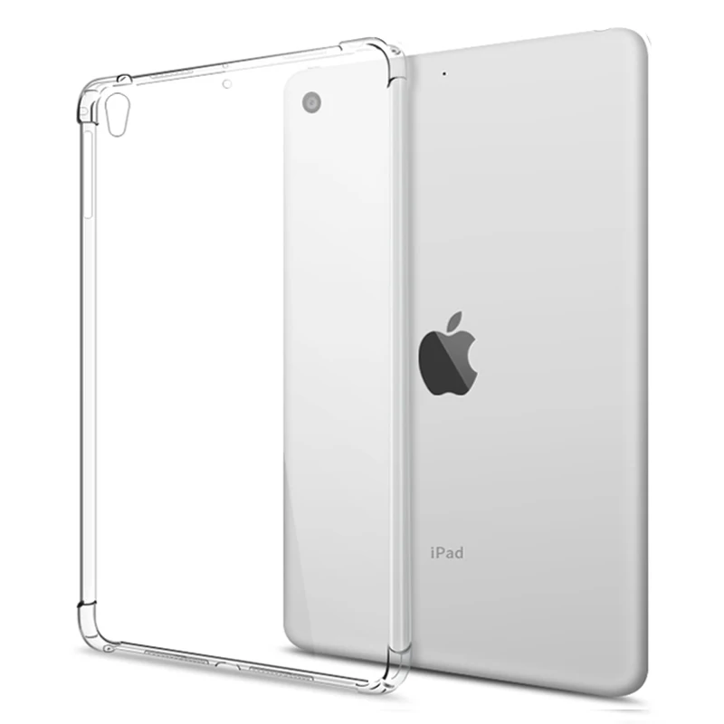 

Shockproof Silicone Case For iPad 10.2'' 2020 2019 iPad 7th 8th Gen 10.2inch TPU Flexible Bumper Clear Transparent Back Cover