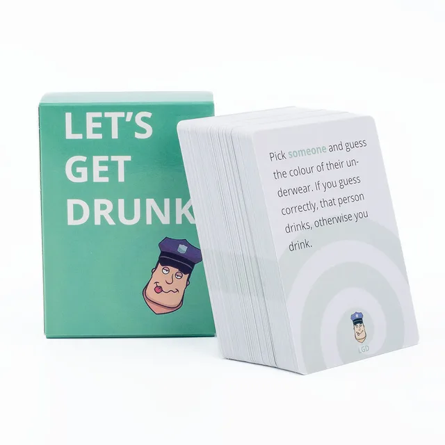 88 pcs Let's Get Drunk Drinking Card Game in Box  English Version for Parties Borad Games 8.8x6.3cm 2