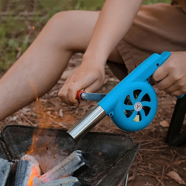 Hand Bbq Ventilátor Kültéri Légfúvó Grillezéshez Piknik Kézikönyv Grill Tűzoltó Feneke Kempinghez Főzési Eszközök - Image 3
