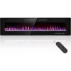 Recessed and Wall Mounted Fire Places Electric Fireplace with Remote Control, Toucn Screen 1
