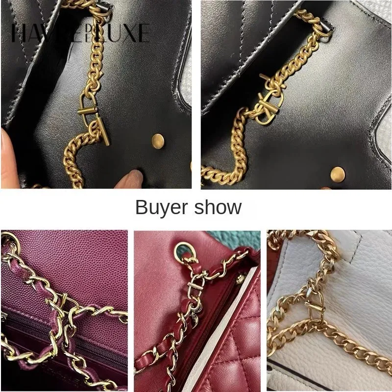 Bag straps fixing buckle bag chain length adjustable buckle metal chain bag  strap shortening accessories