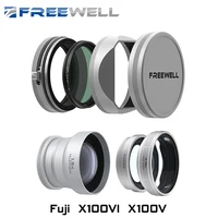 Freewell New Style Fujifilm 2-in-1 Macro Wide Angle Lens,1.5x Telephoto Lens,CPL/GMIST Filter for Fuji X100VI and X100V Cameras 1