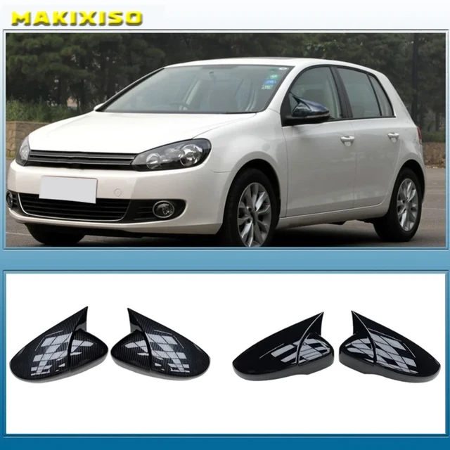 Couvercle de protection des rétroviseurs de voiture, 2 pièces, noir, pour  Golf 6 MK6 R VI 2009 – 2013, accessoires - AliExpress