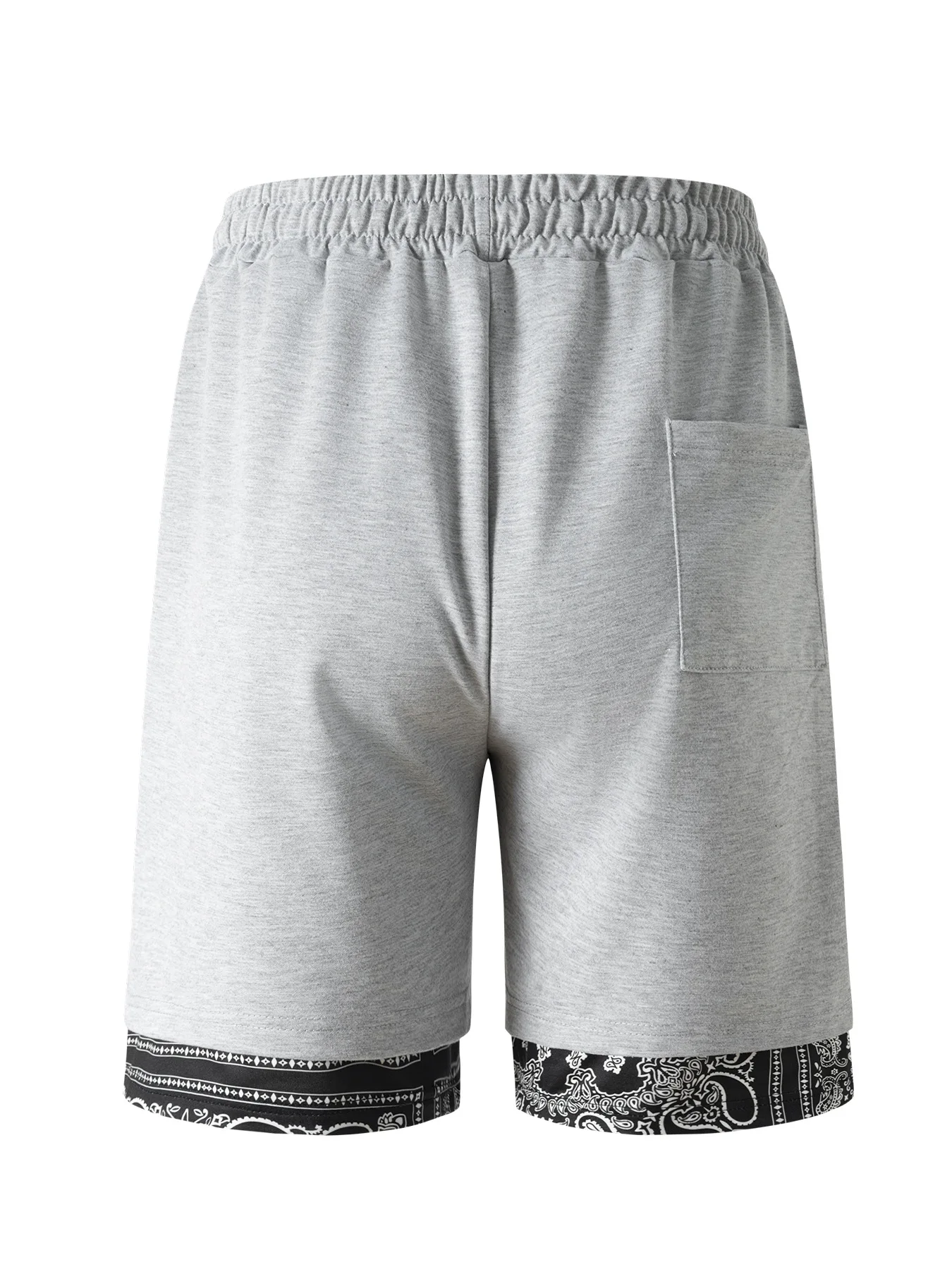 2024 Summer trendy casual men shorts with loose drawstring double breasted five point pants for men's street straight leg pants