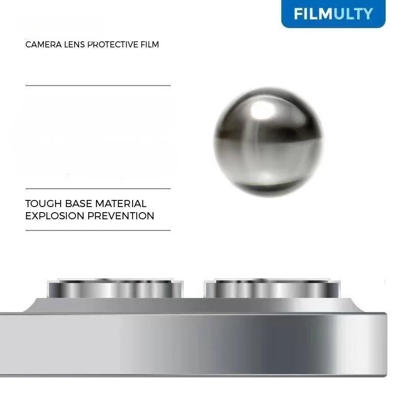 Premium HD Metal Camera Lens Protective Film with Metal Ring Protectors
