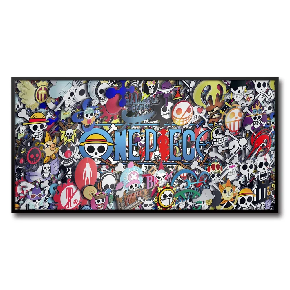 thumbnail image 1 of Póster impreso en lienzo de una pieza del famoso anime japonés sin marco para la decoración del hogar de la sala de estar, cuadro de arte de pared de dibujos animados, 1 of 5