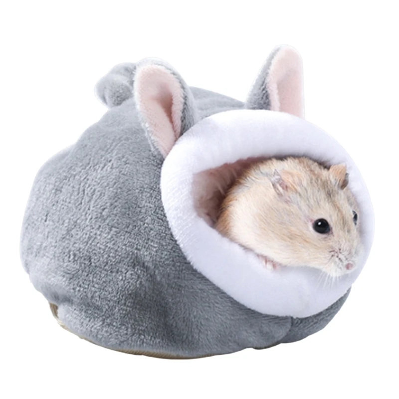 thumbnail image 2 of Winter Warm Dwarf Hamster Bed - Cute Small Pet House Warm Hanging Cage Cave Bed Small Animal Cage Accessories For Small Guinea Pig Rat Sugar Glider 2 of 13