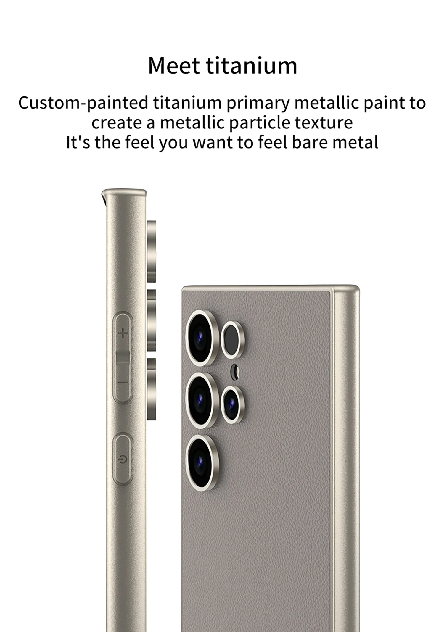 Luxury PU Leather Soft Edge Case For Samsung Galaxy S24 Ultra Metallic Paint Fra