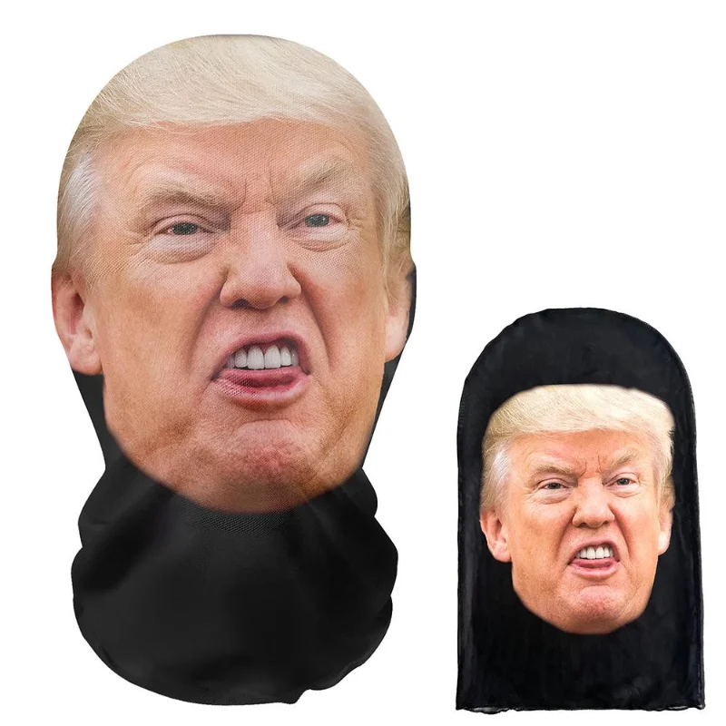 3D Printed Mask New 3D Printed Donald Trump Headgear Elastic Mesh Full Face President Mask for Men Women Cosplay Headcover Funny Balaclava Hood