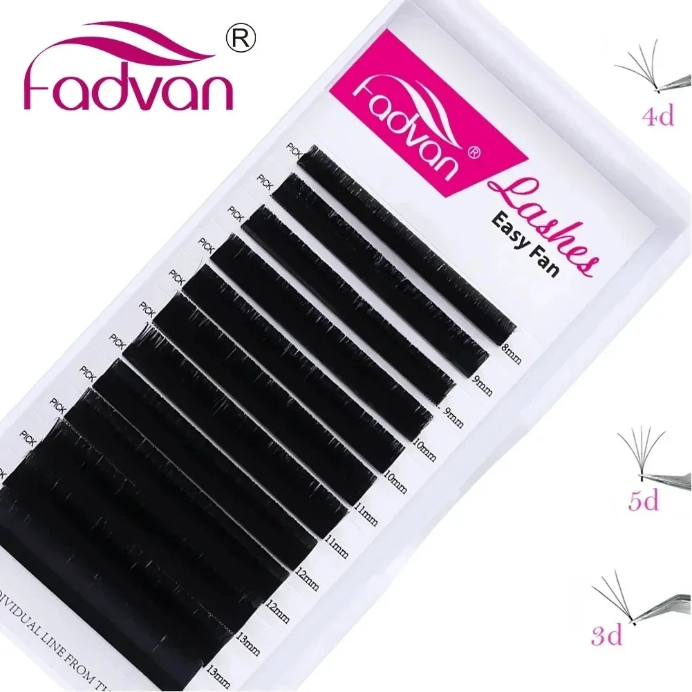 Fadvan Easy Fan Eyelash Extension Soft Faux Mink Lash Russia Volume 1 Second Flare Blooming Eyelash Professional Makeup Supplies
