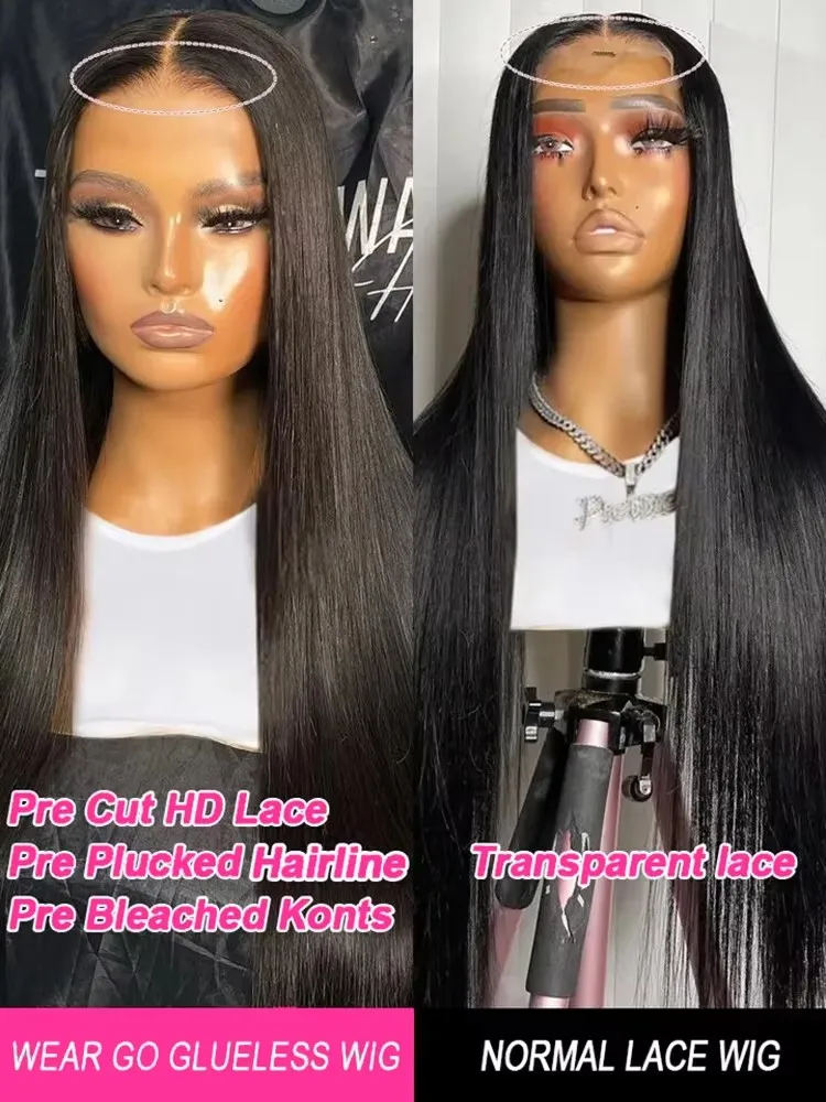 250% 40inch Bon Prix Perruque Cheveux Humains 100% Perruques Naturelles Multiples Raies Perruque Raw Hair Sans Colle Perruque Lisse Cheveux Humain 13×4 13×6 Perruque Hd Lace Transparente Perruque avec Bonne Qualité