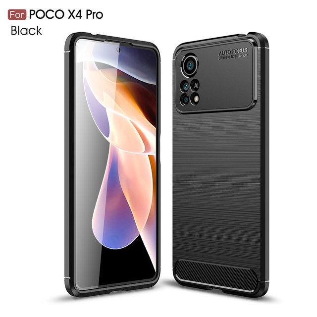 Fiber Bumper For Poco X4 Pro 5G Case For Poco X4 Pro 5G Coque Shockproof Protective Phone Cover For Poco X4 Pro 5G
