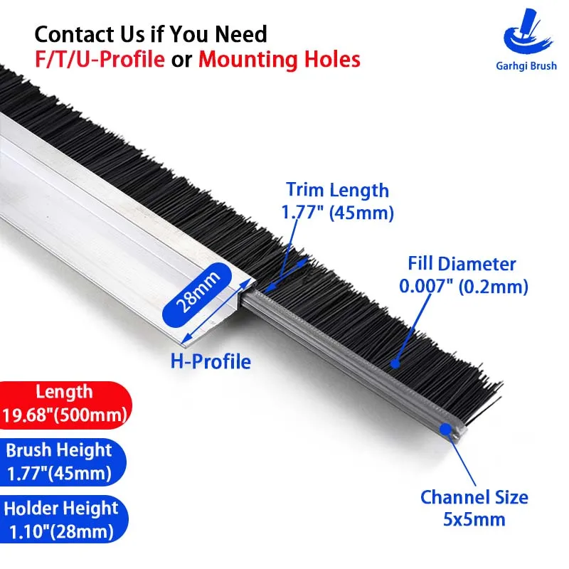 Versatile Weatherproof Sealing Brush for Doors and Windows – Dust and Insect Barrier