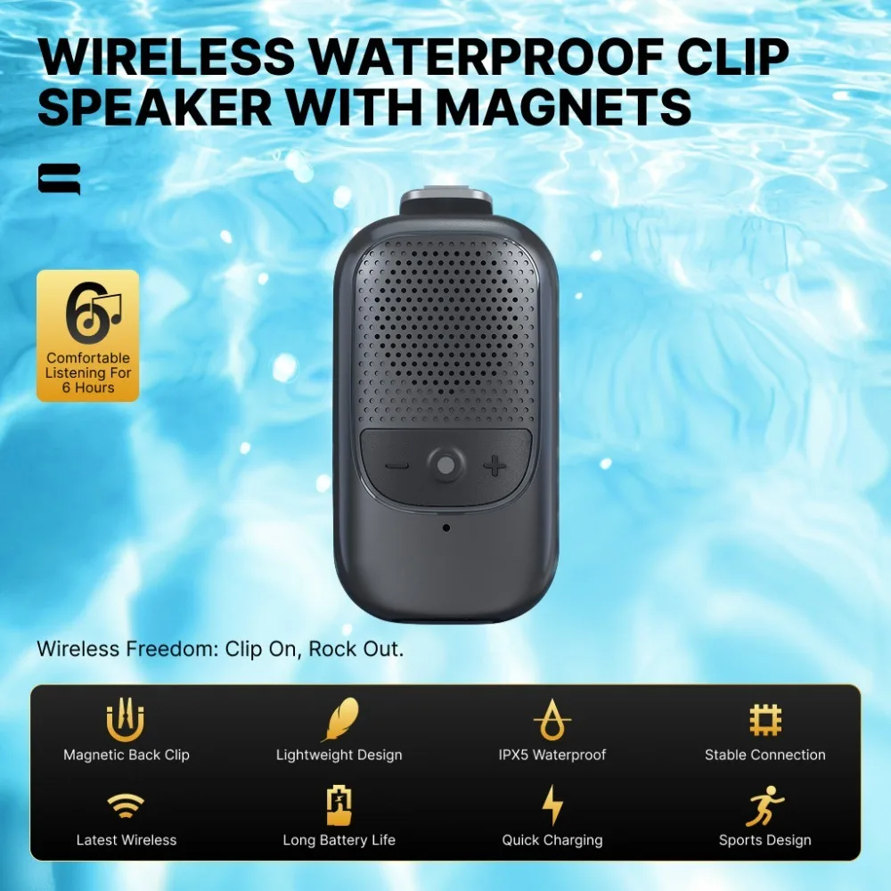 Mini Altavoz Bluetooth Clip IP67