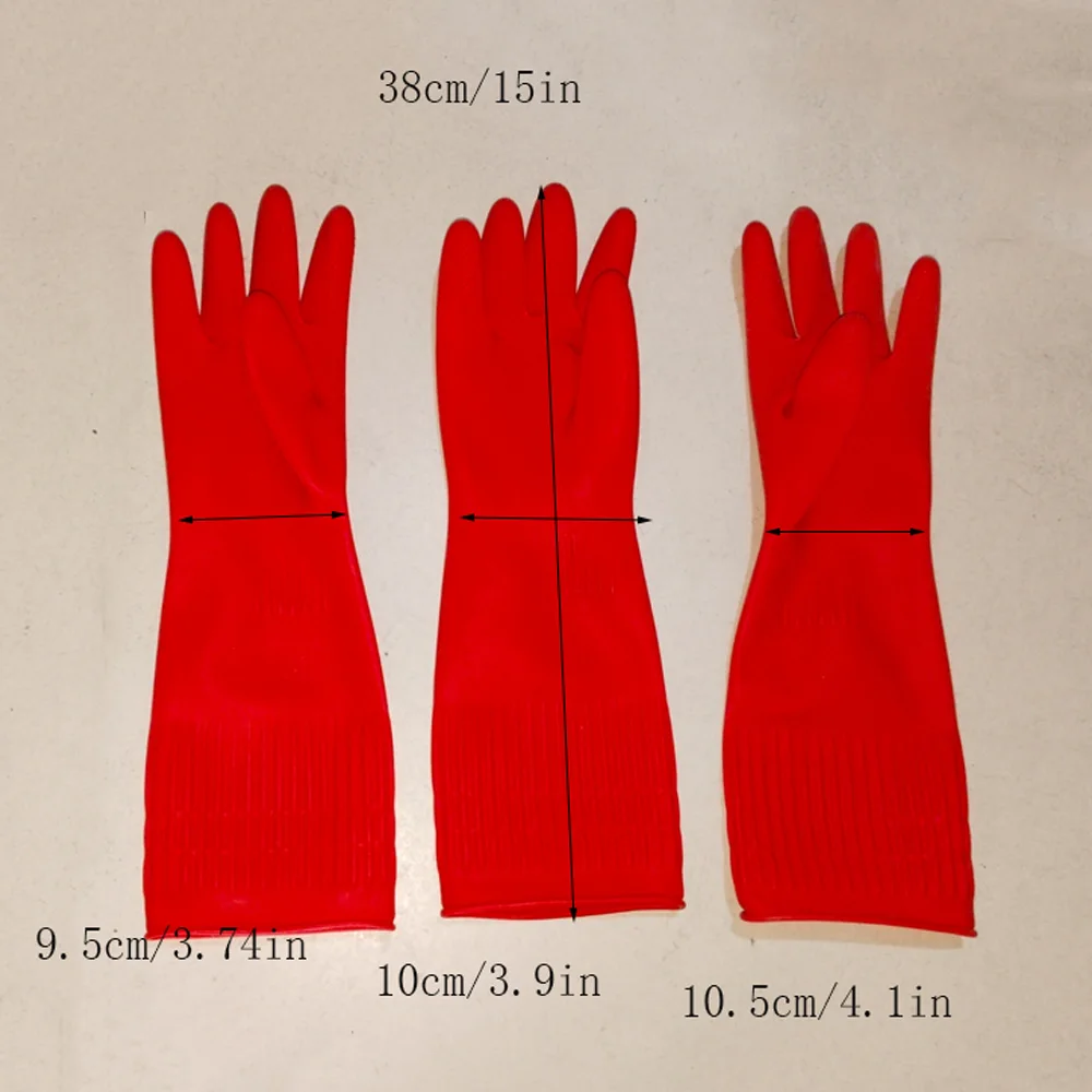 A pair of long rubber gloves with cow tendons laundry dishwashing and cleaning gloves can protect your hands dishwashing gloves cleaning gloves