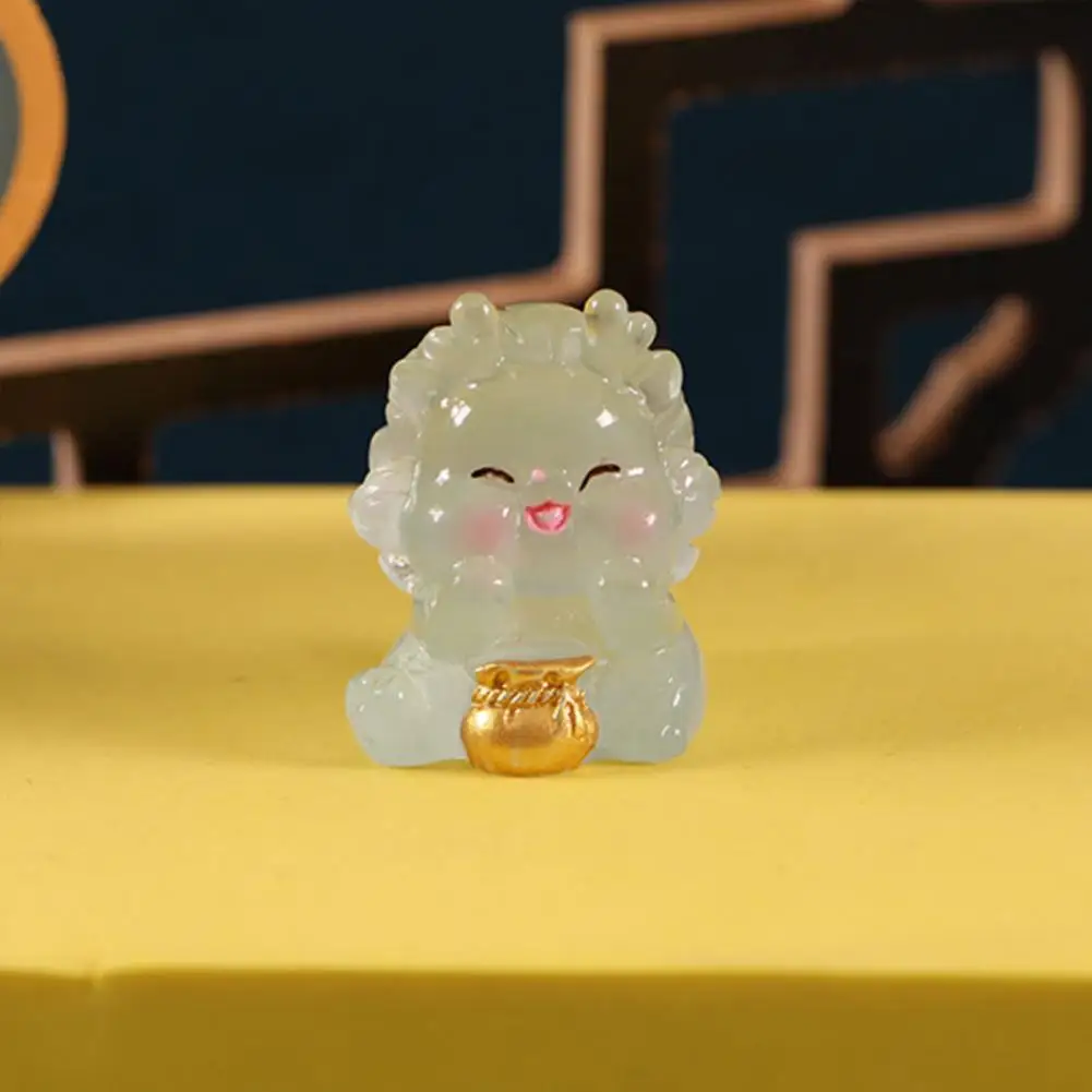 

Glow Dark Dragon Figurine Glowing Dragon Figurines Miniature Cartoon Zodiac Models for Diy Garden Decor Phone Cases Dragon Model