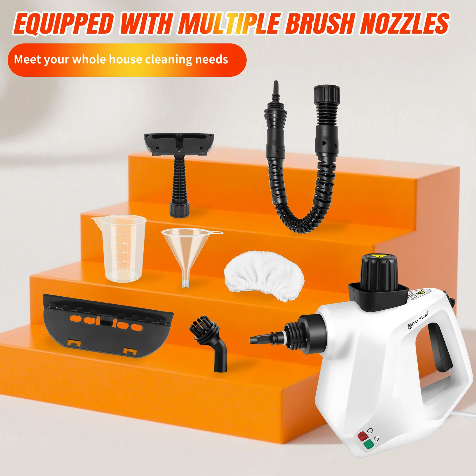 BRIEFNESS Hand-held Steam Cleaner High Temperature Sterilization Air Conditioning Kitchen Hood Home /Car Steaming Cleaner 400ML