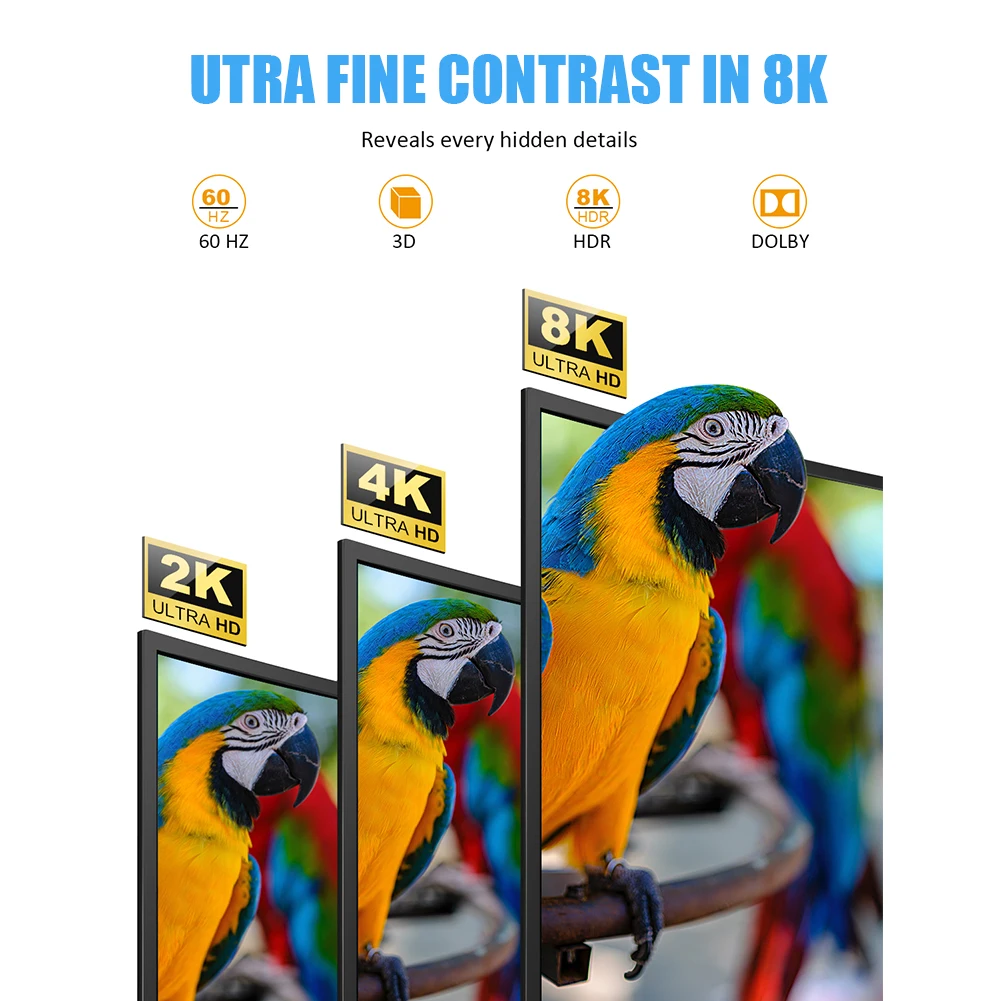 8K HDMI ȣȯ 2.1 ġ 8k 60hz 4k 120hz ġ 2  1  й, PS4 Xbox hdtv Romote   2x1 ó