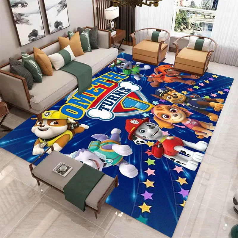 Decorative Carpet Non Slip Carpet Kids Carpet 3D Cartoon PAW P-Patrol printed Carpet Living Room Bedroom Non-slip Home Bedroom Decor Area Rug Birthday Gift