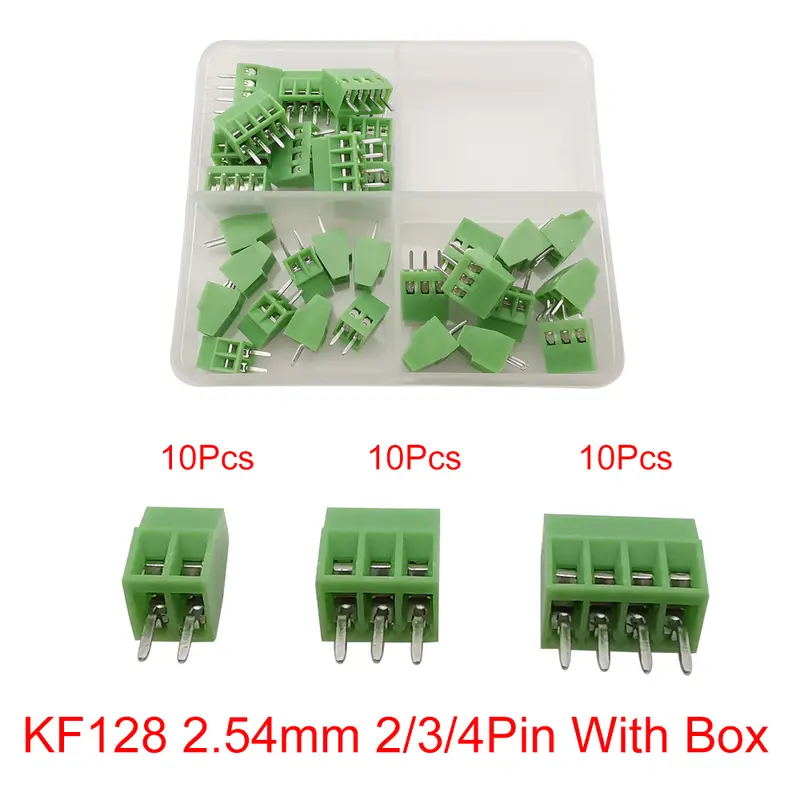 5/10pcs KF128 2.54mm 0.1" Pitch Mini PCB Screw Terminal Block Connector for Wires 2P 3P 4P 5P 6P 7P 8P 9P 10P 12P 16P Terminal - Image 16