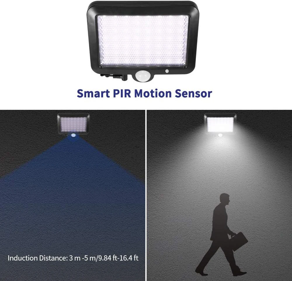 Outdoor Solar Led Light Waterproof Solar Wall Lamp with Motion Sensor Floodlight