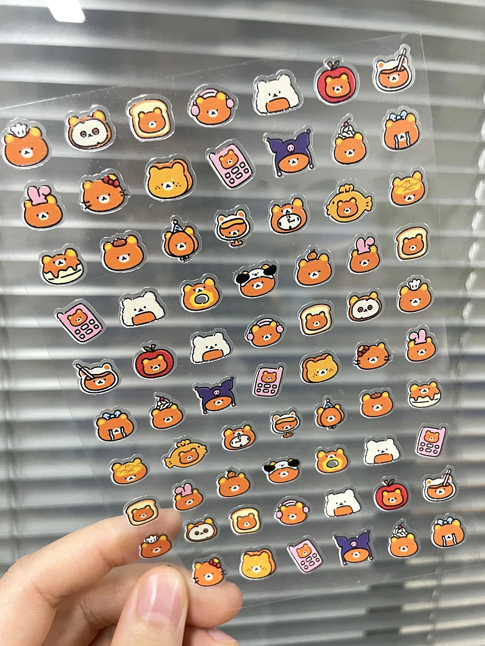 Kawaii Rilakkuma Expressions Nail Art Stickers - Cute and Waterproof Decals