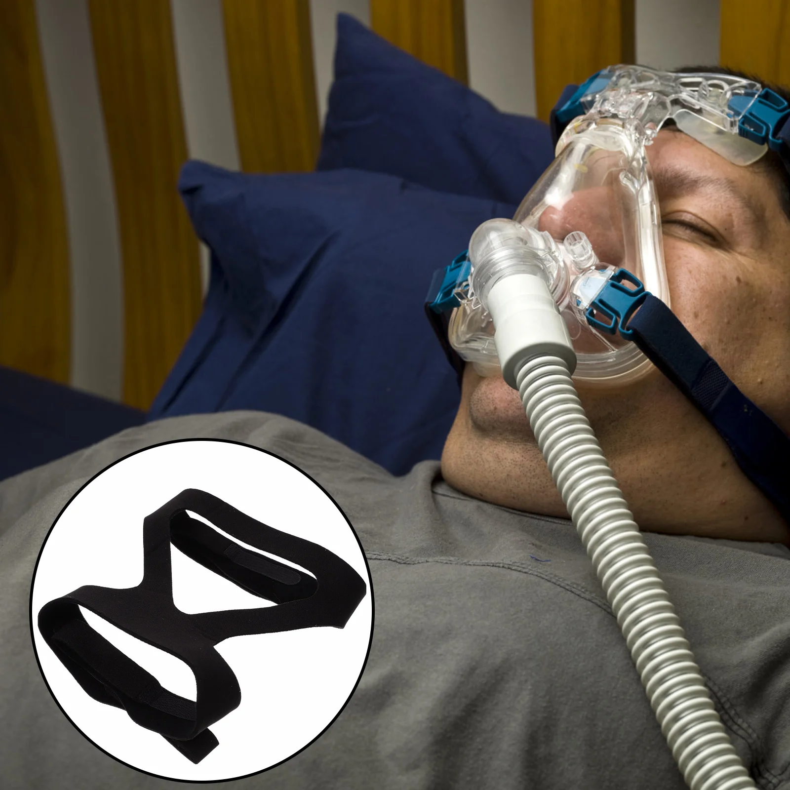 

CPAP Headgear Replacement Adjustable Universal Breathing Machine Fixing Headband Strap Respirator Ventilator Acecssory for Men