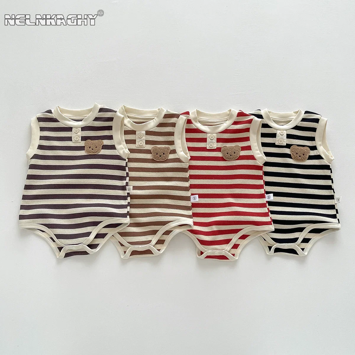 Baby Bodysuit New Summer Sleeveless Knit Bodysuits Infant Baby Girls Boys One-pieces Kids Newborn Clothes Ideal for Outdoor Activities