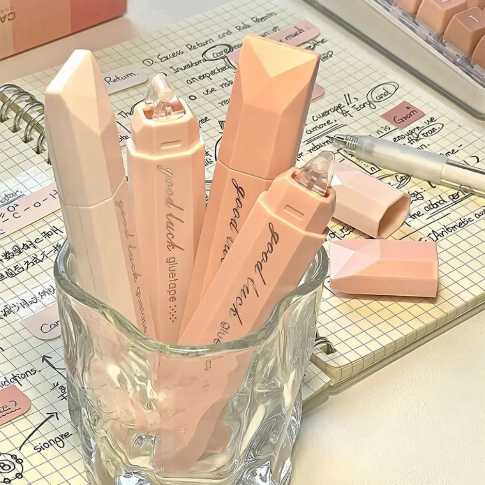 4PCS Gradient Color Dot Glue Tape Large Capacity DIY Scrapbooking Double Sided Adhesive Tape Erasable Glue Tape Pen