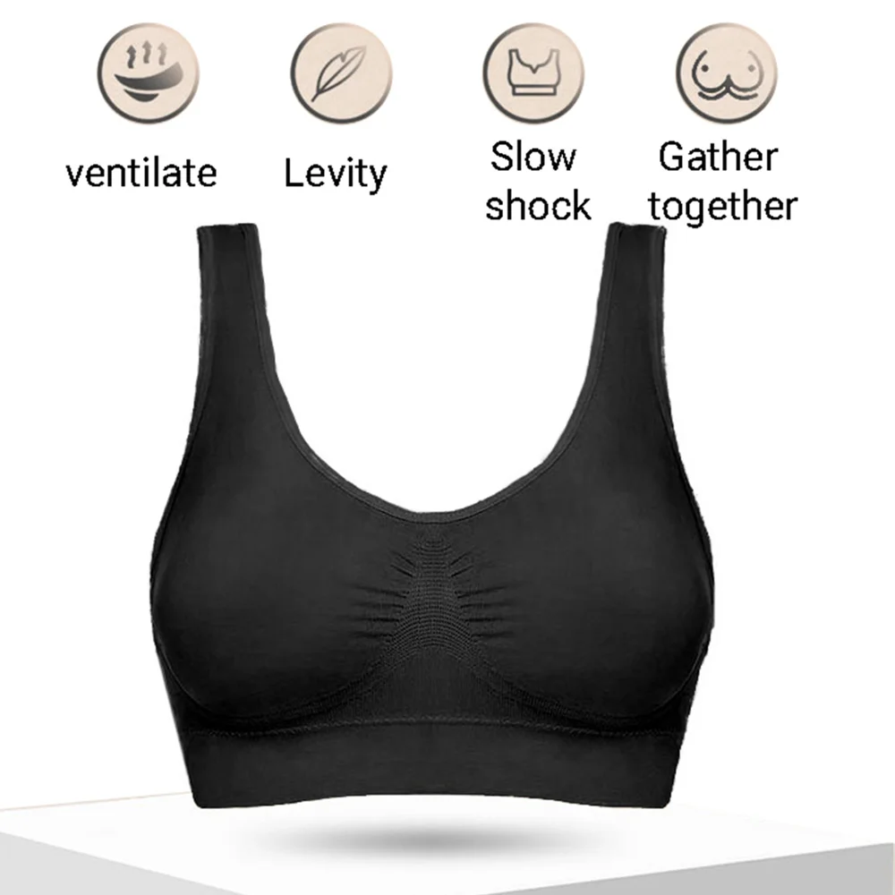 Women Lingerie Bra Seamless Crop Top Vertical Stripe Breathable Sports Fitness Tube Tops Yoga Underwear