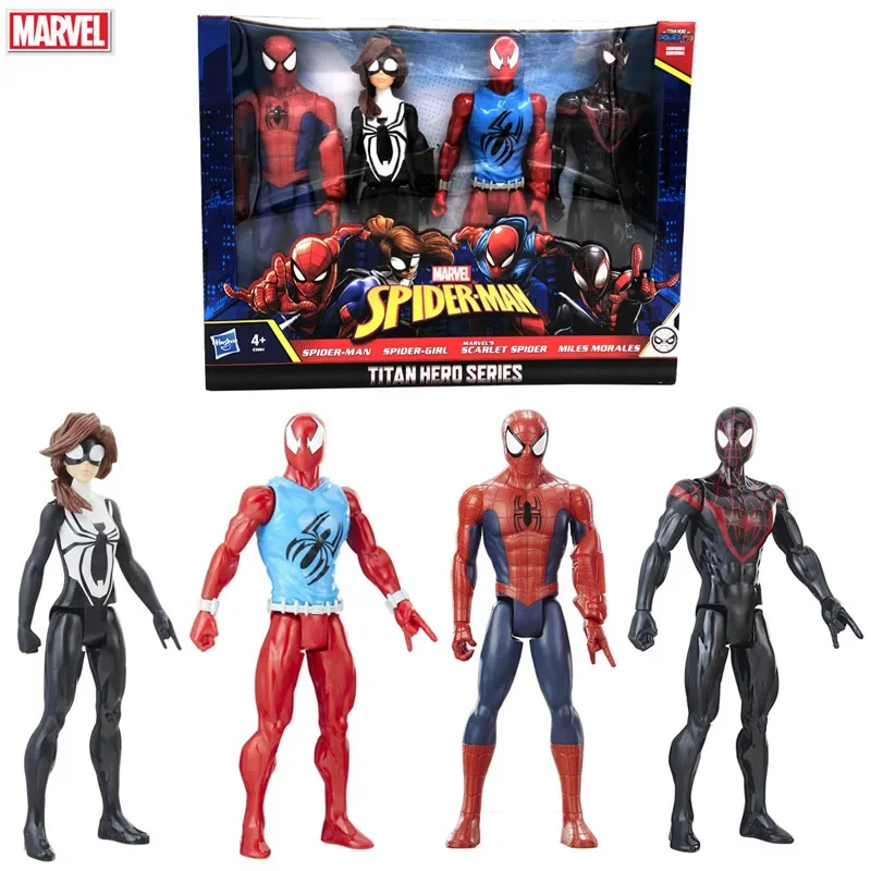12-inch-hot-toys-marvel-spider-man-spider-girl-scarlet-spider-miles-morales-model-collection-pvc-action-figure-toys-doll-for-kid