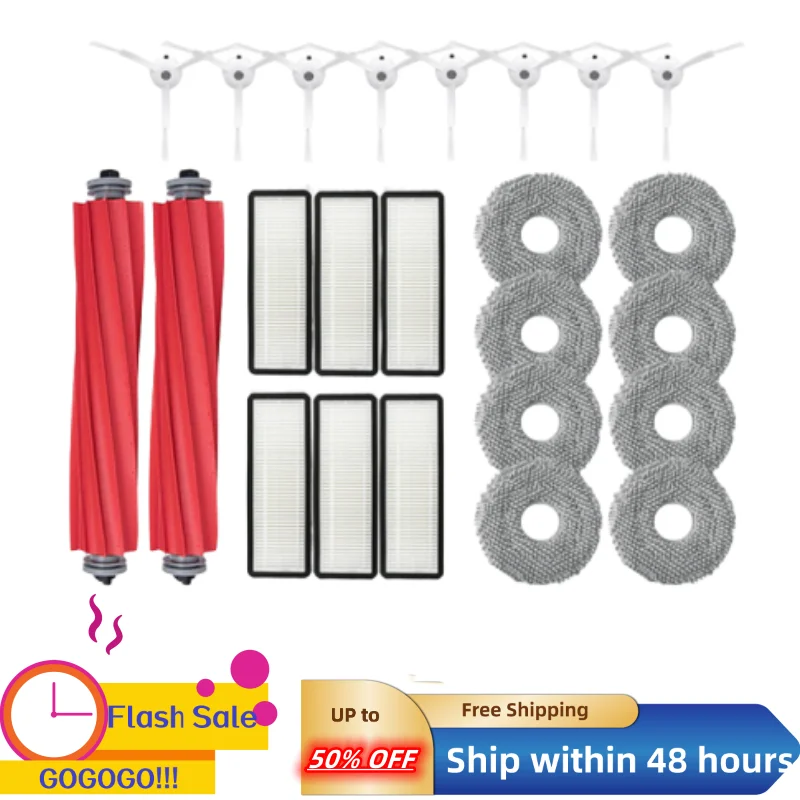 

For Roborock Q Revo / P10 A7400RR Robot Vacuums Main Side Brush Hepa Filter Mop Cloths Rag Dust Bag Spare Part Accessory