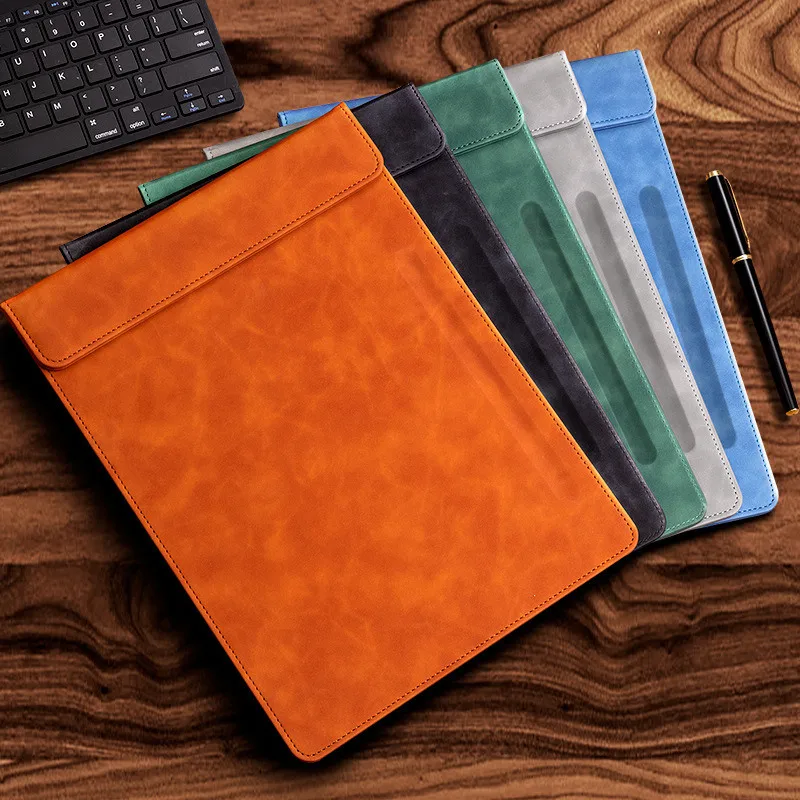Manager Paper Folder Art students Sketchbook Splint Paperboard Clip Holder Loose Papers Storage Rack Leather Cover A4