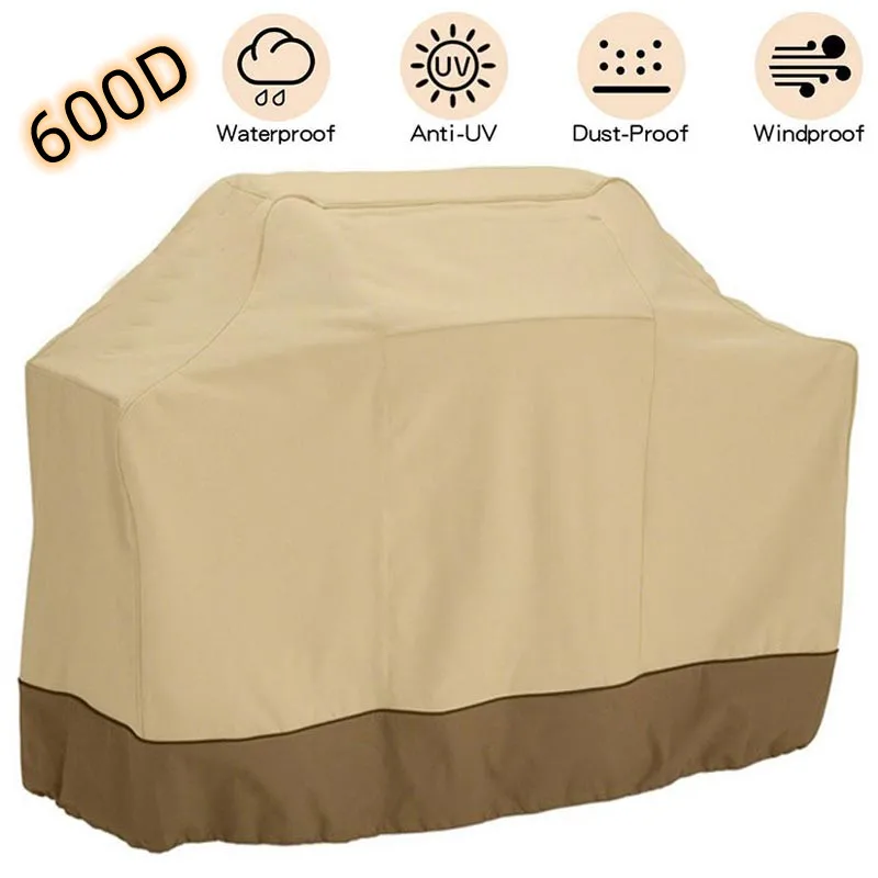 600D Oxford fabric barbecue cover Dust cover Waterproof Outdoor UV resistant Grill