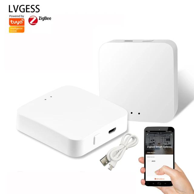 MOES Tuya ZigBee Smart Gateway/Hub con Cable, Smart Life App