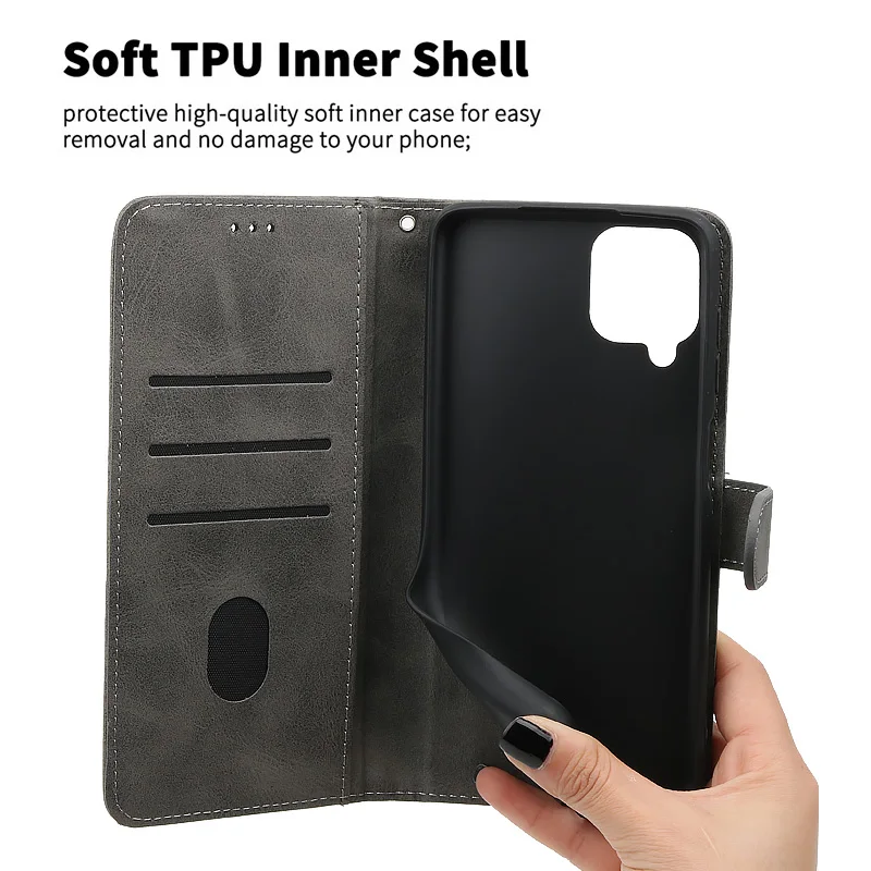 Elegant Leather Wallet Phone Case with Card Slots and Flip Cover