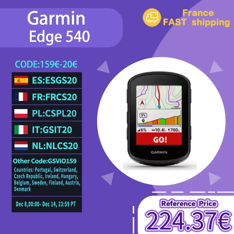 Komputer rowerowy Garmin Edge 540 z EU za $266.11 / ~988zł