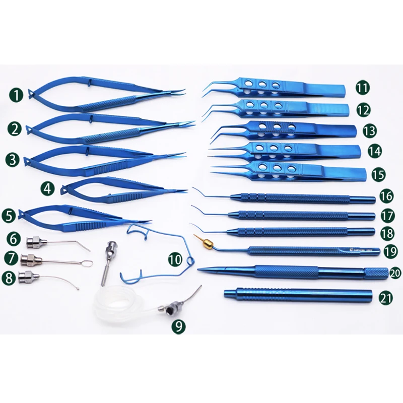 Ophthalmic Cataract Surgical Instrument Set 21pcs