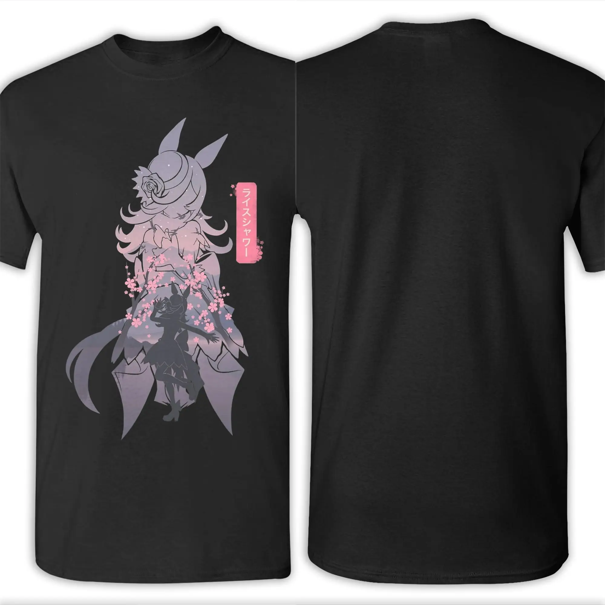 Rice Shower Uma Musume Anime T-Shirts Herren Baumwolle Freizeit T-Shirt Rundhals T-Shirt Kurzarm Kleidung Geschenkidee – Detail 2