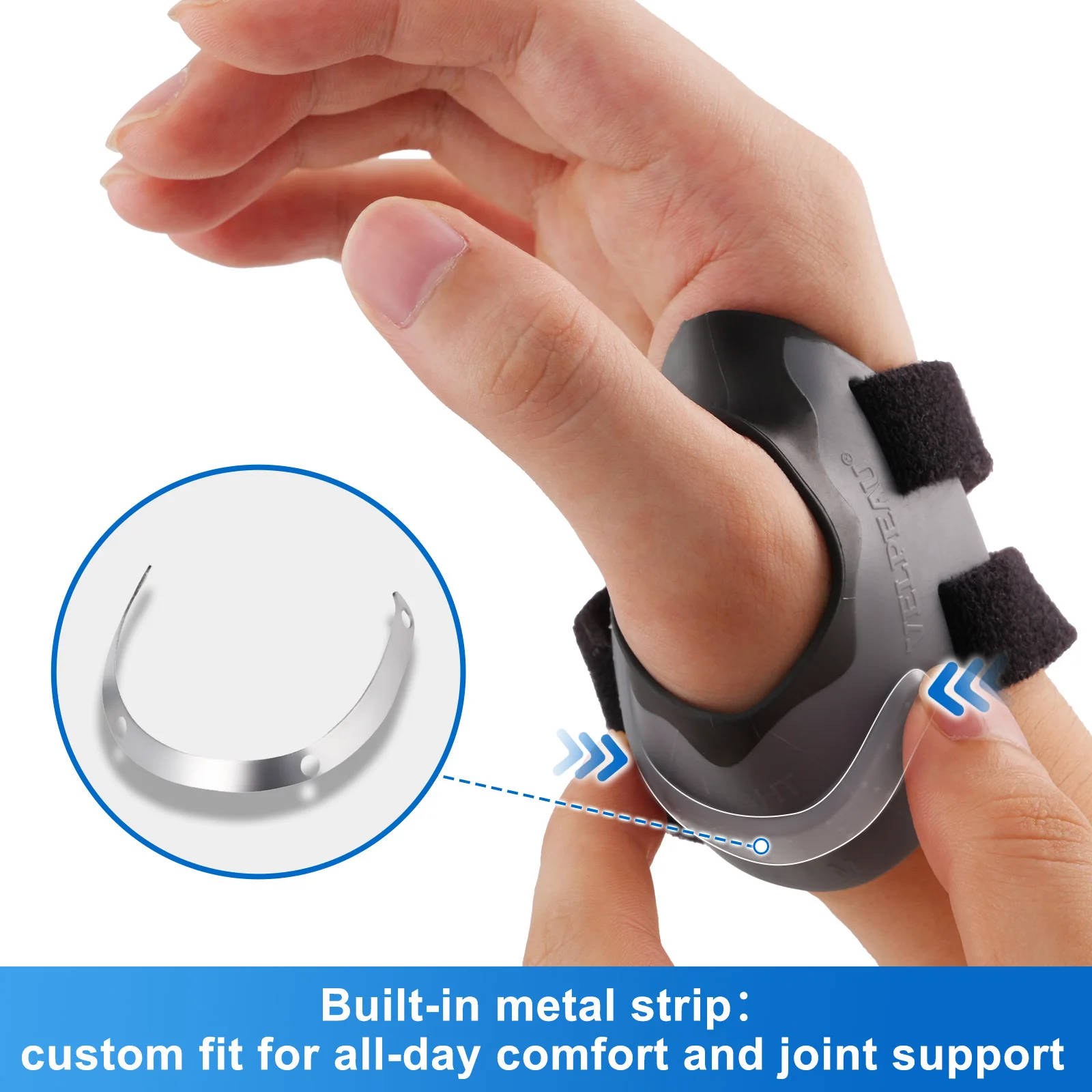 VELPEAU Thumb Splint CMC Joint Orthosis for Arthritis Osteoarthritis and Pain Relief Thumb Brace Durable and Skin-friendly thumb splint brace
