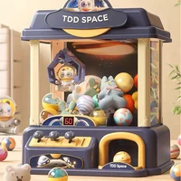 DIY Automatic Doll Machine Kids Coin Operated Play Game Mini Claw Catch Toy Crane Machines Music Doll for Christmas gifts 1