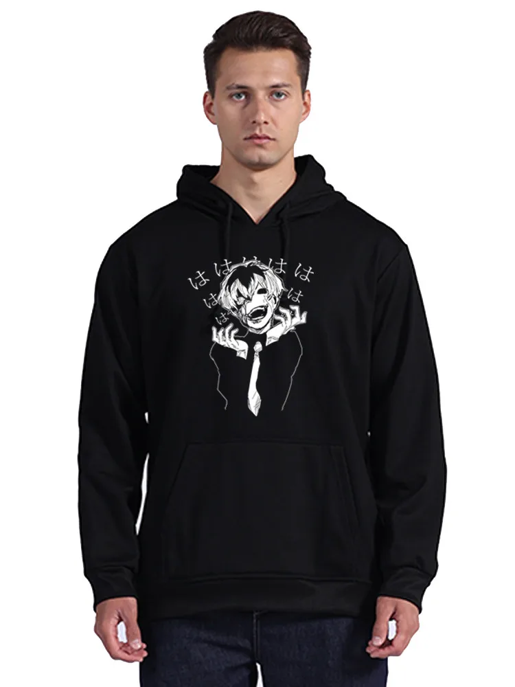 

Novelty Laughing Ghoul Tokyo Ghoul Hoodies Men Cotton Manga Unisex Coat Japanese Anime Kaneki Ken Gift Clothes Sweatshirts